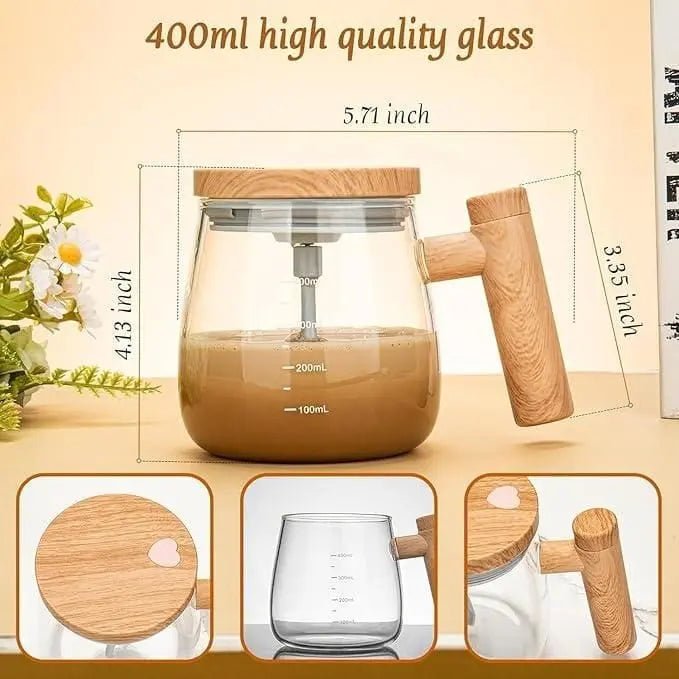 Automatic Coffee Mixing Cup: Self - Stirring Mug (400ml) - shopzykart