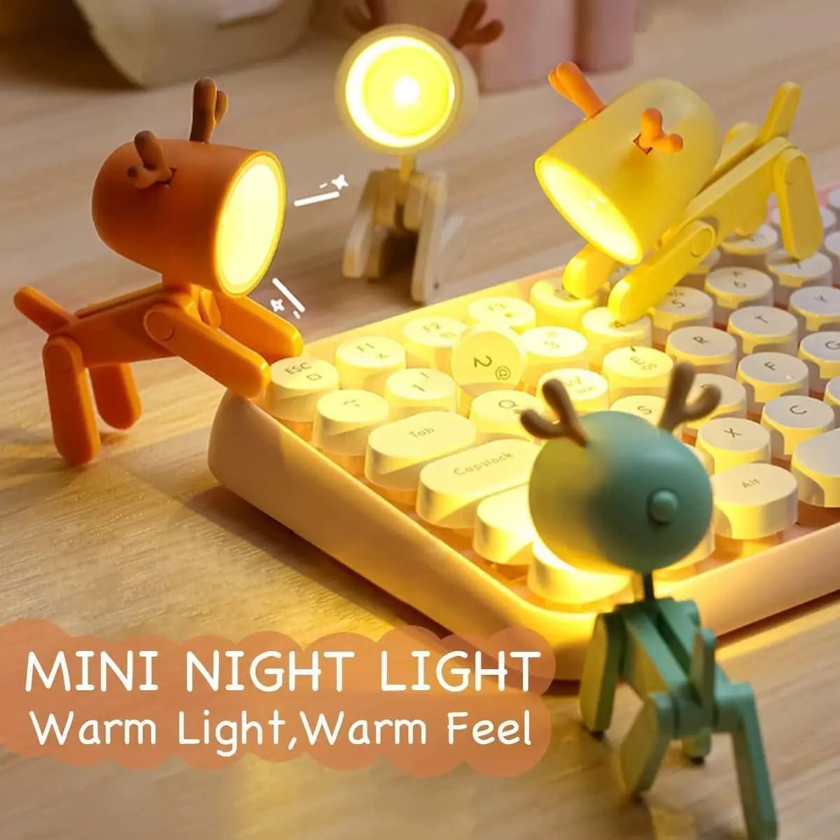 LumiDeer™ Flexible LED Desk Lamp - Reindeer Shaped Night Light - shopzykart