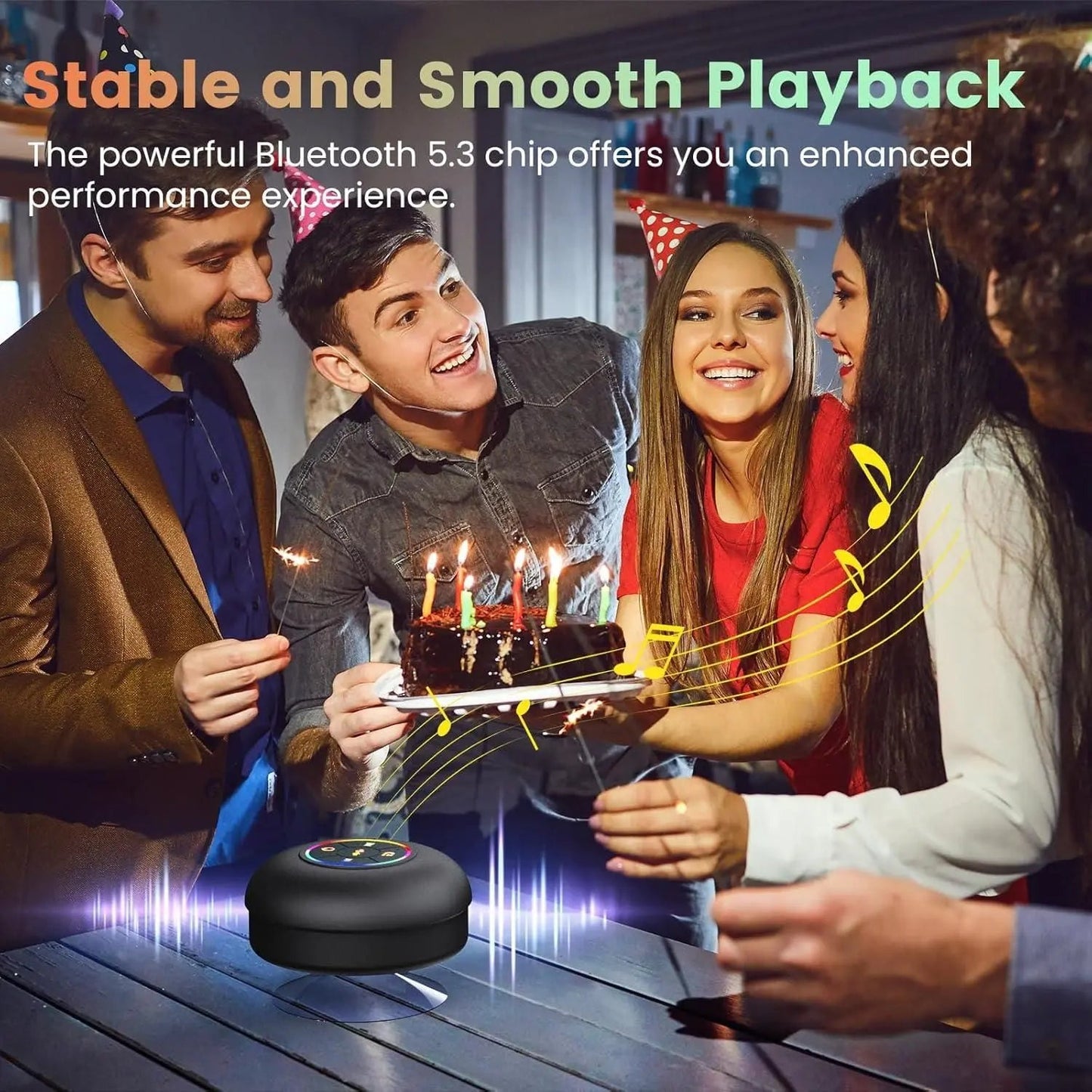 AquaBeat™ RGB Shower Bluetooth Speaker - shopzykart