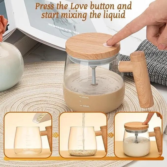 Automatic Coffee Mixing Cup: Self - Stirring Mug (400ml) - shopzykart