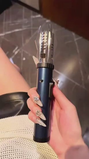 demonstration of lightsaber lighter turnoing on