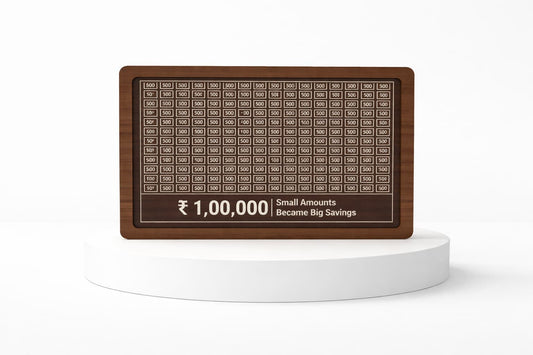 Wooden ₹1,00,000 Savings Tracker - shopzykart